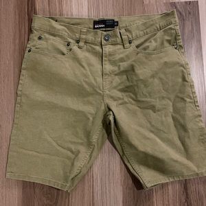 RSQ London skinny mens chino denim stretch shorts 9” inseam